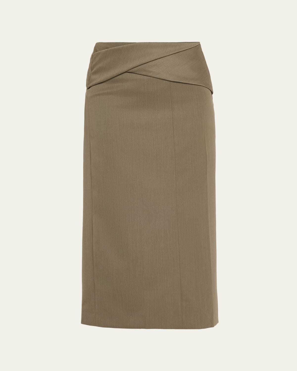 Victoria Beckham Twisted Cotton Plisse Midi Handkerchief Skirt