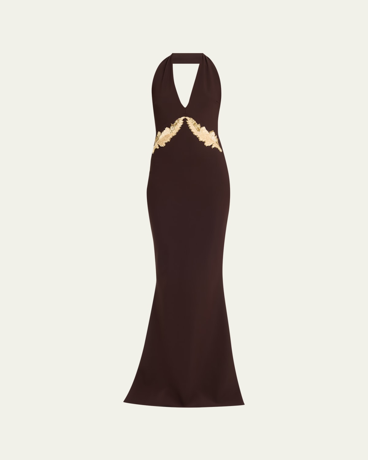 Aidan Mattox Embroidered Floral Applique Gown - Bergdorf Goodman