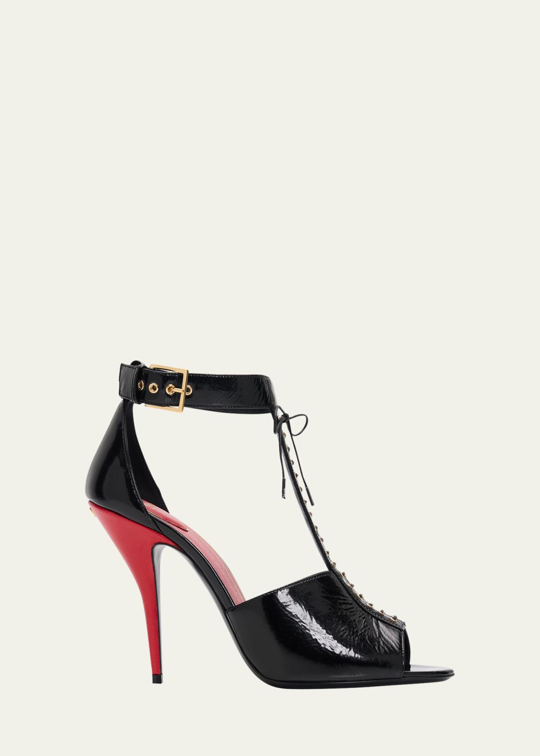 Valentino ヴァレンティノ オープントゥ リボンハイヒール 37