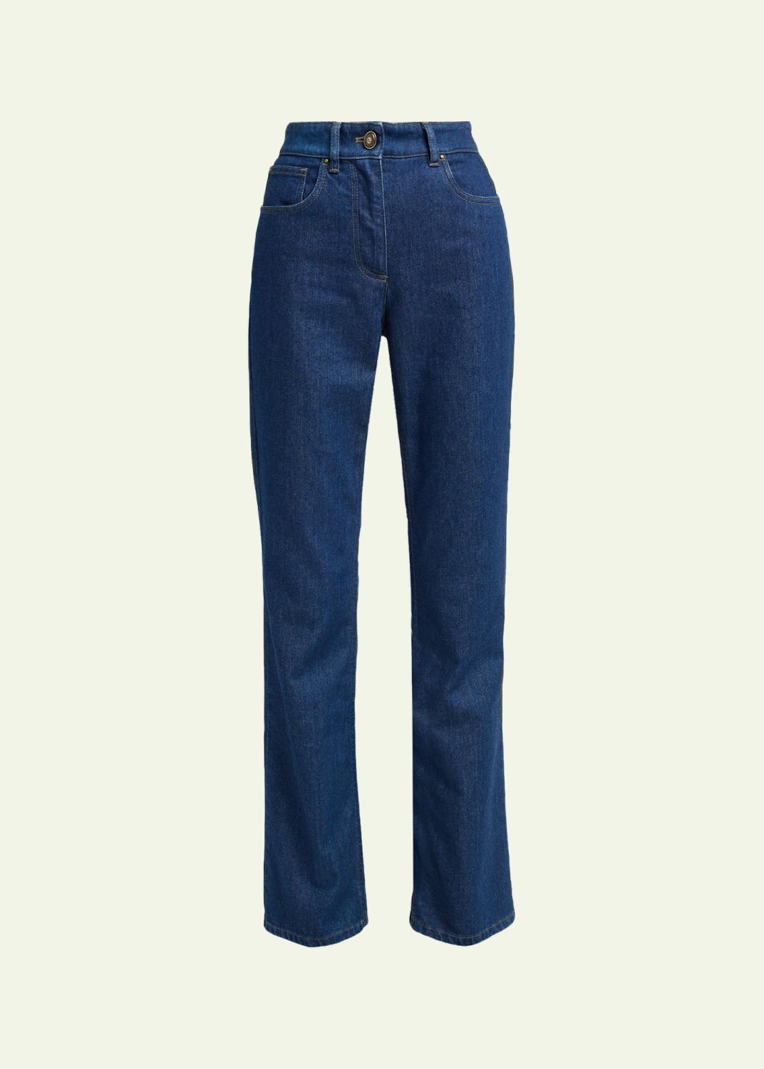 Prada Straight Leg Denim Pants - Bergdorf Goodman