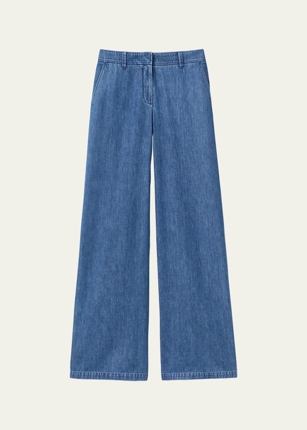 sacai Double-Faced Silk-Cotton Barrel-Leg Ankle Pants - Bergdorf