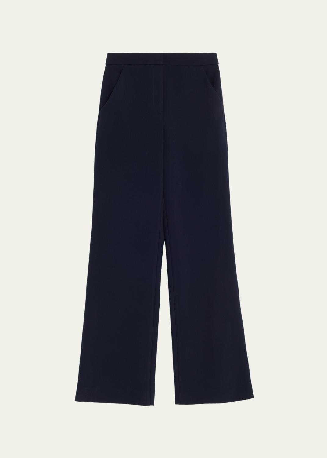 sacai Double-Faced Silk-Cotton Barrel-Leg Ankle Pants - Bergdorf