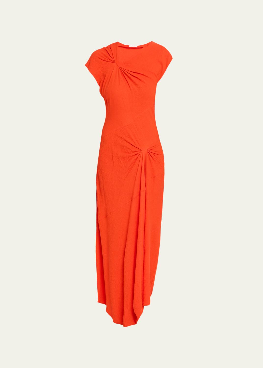 sir jacques gathered midi dress SIR Jacques Twist Midi Dress
