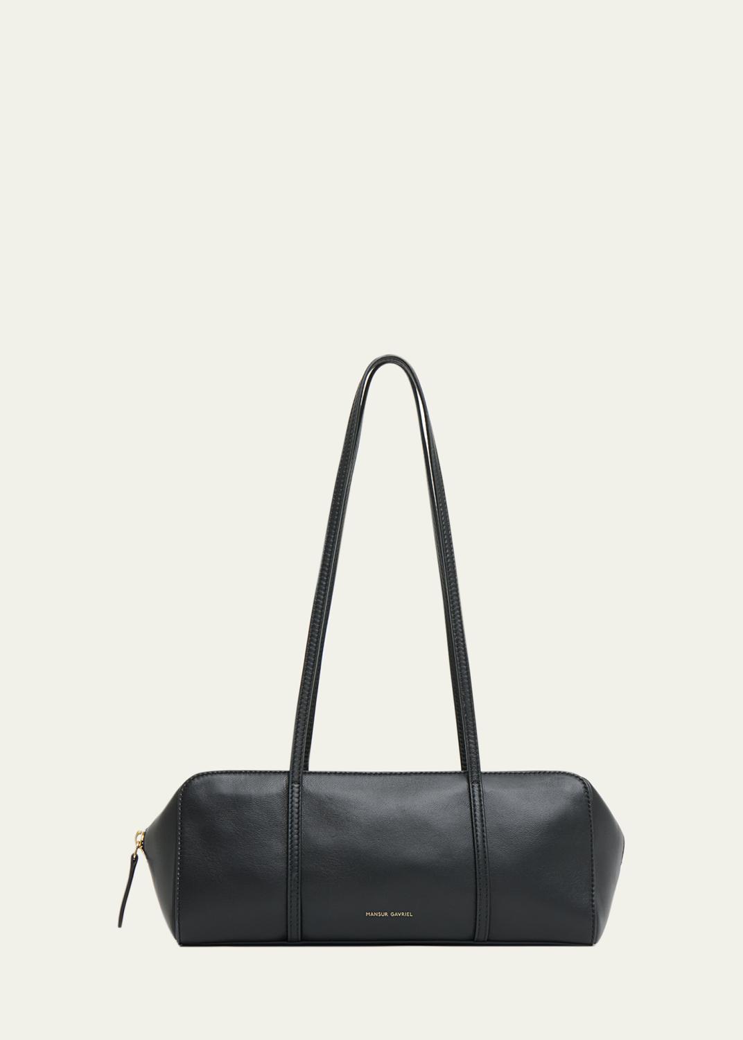 Mansur Gavriel Gaia Zip Leather Shoulder Bag - Bergdorf Goodman