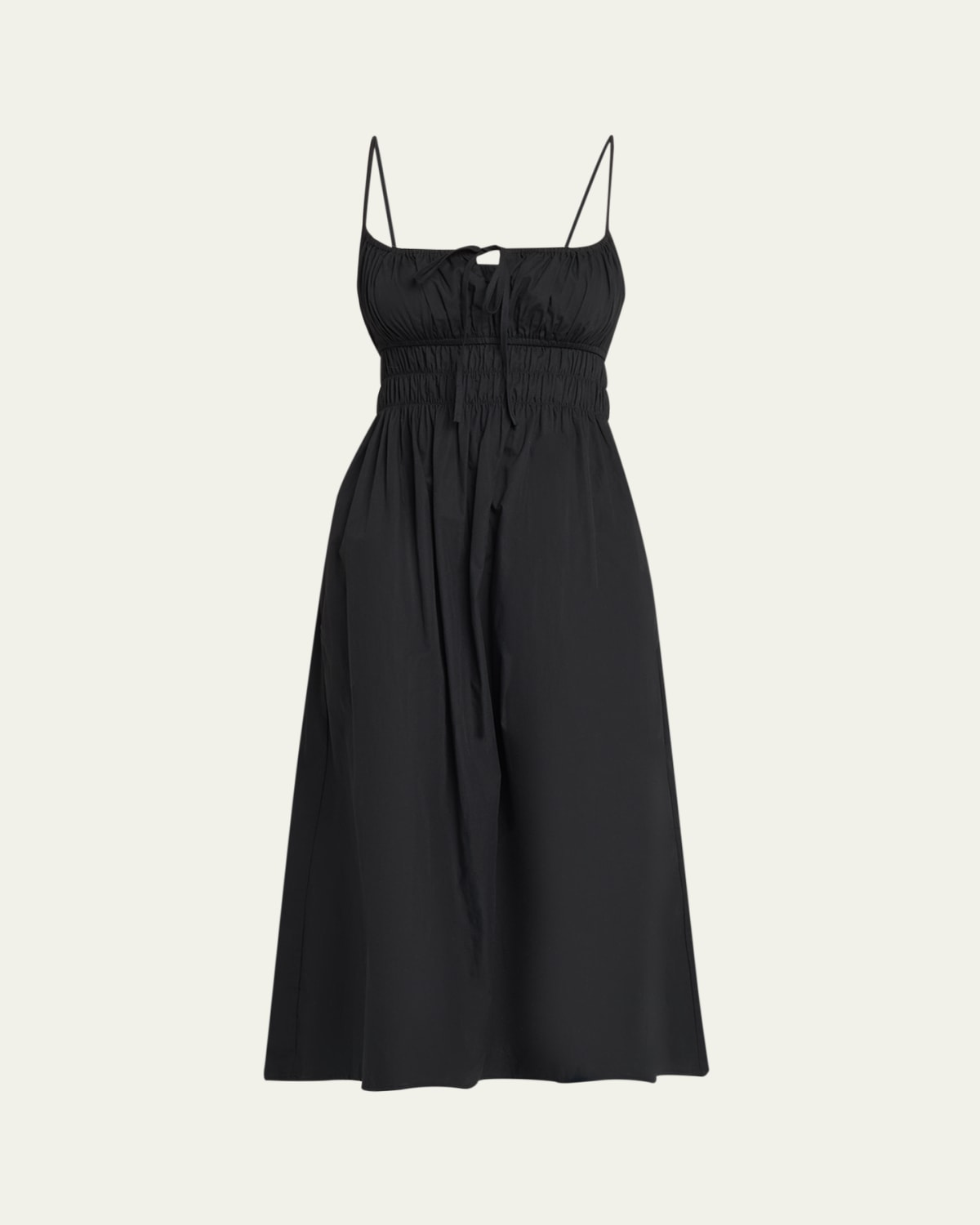 A.L.C. Luna Satin Lace-Trim Midi Dress - Bergdorf Goodman