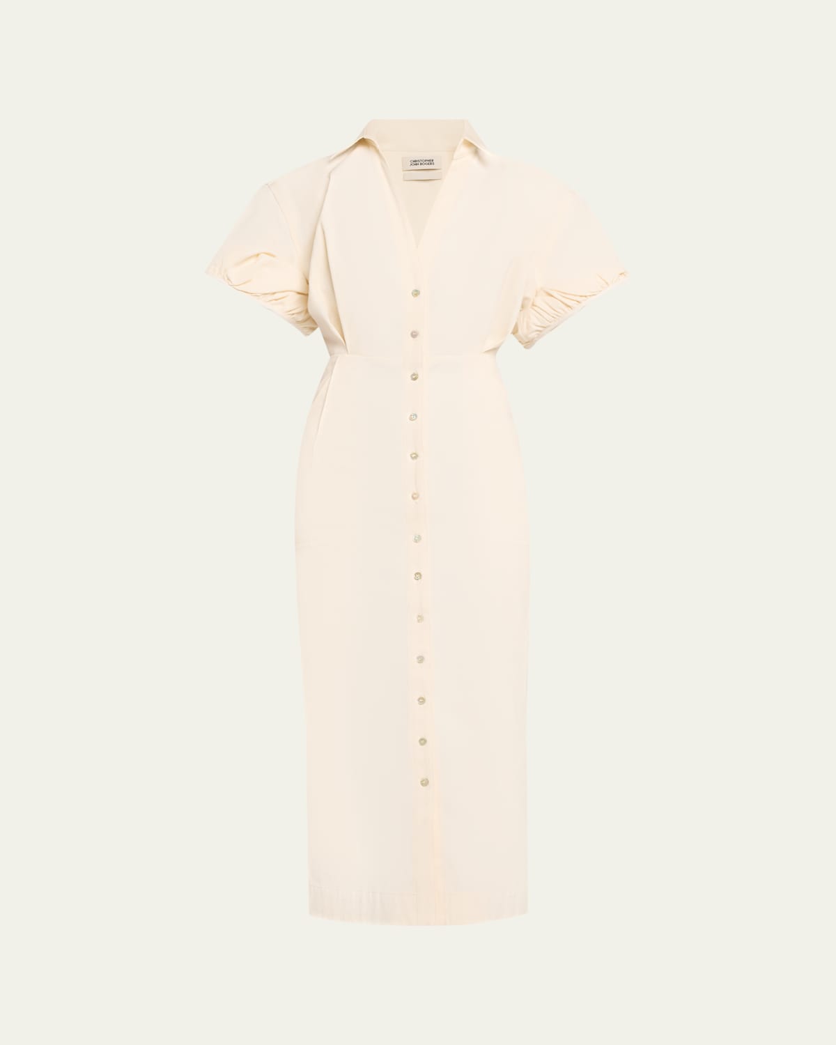 Dries Van Noten Davyl Ruffle Denim Sleeveless Midi Dress