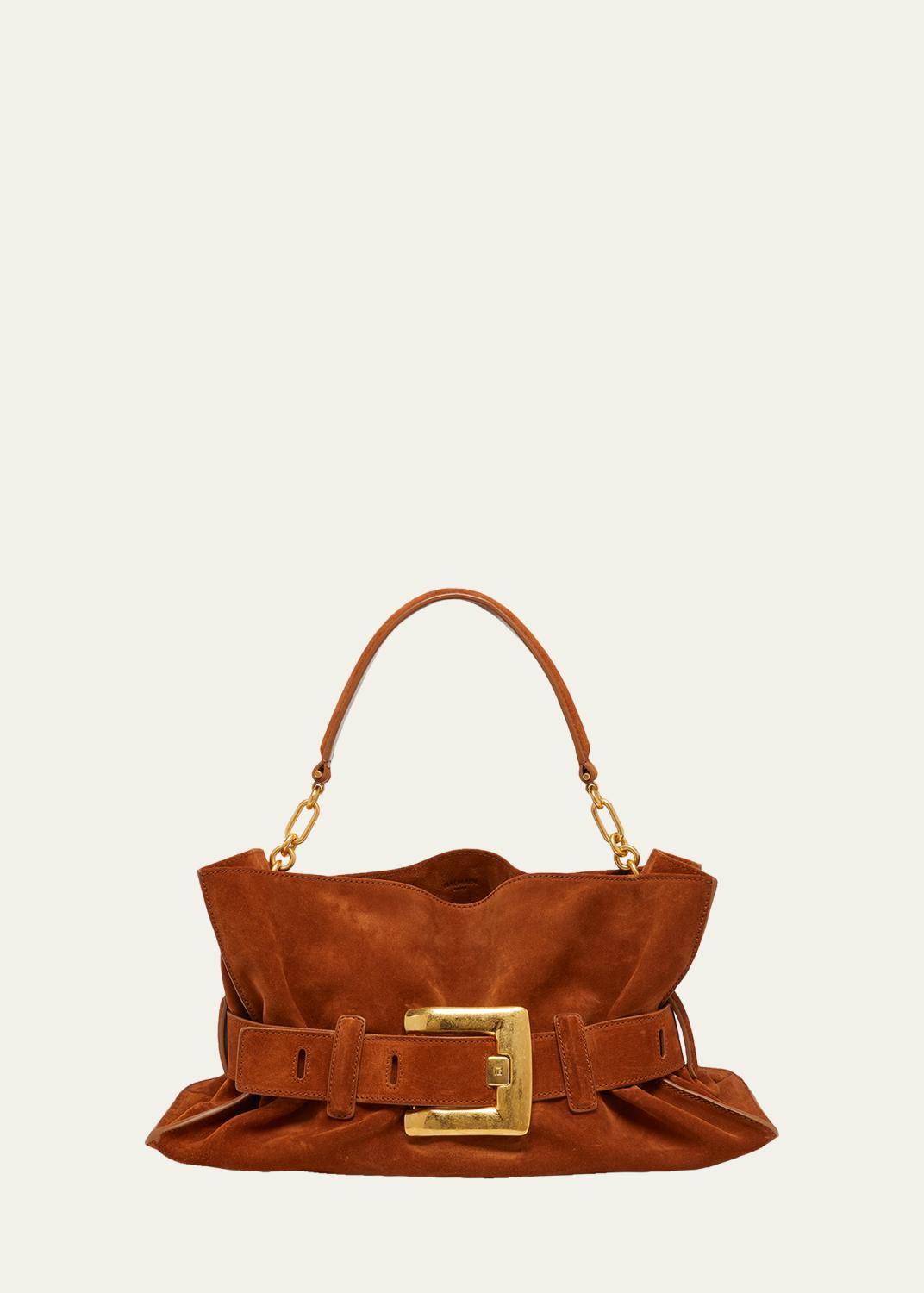 Balmain Anthem Mini Leopard Shoulder Bag in Calf Hair - Bergdorf