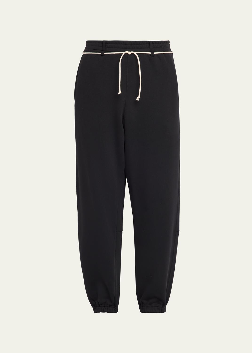 パンツ Sacai Technical Jersey Pants 23aw パンツ Sacai Technical Jersey Pants 23aw sacai: Black Cotton