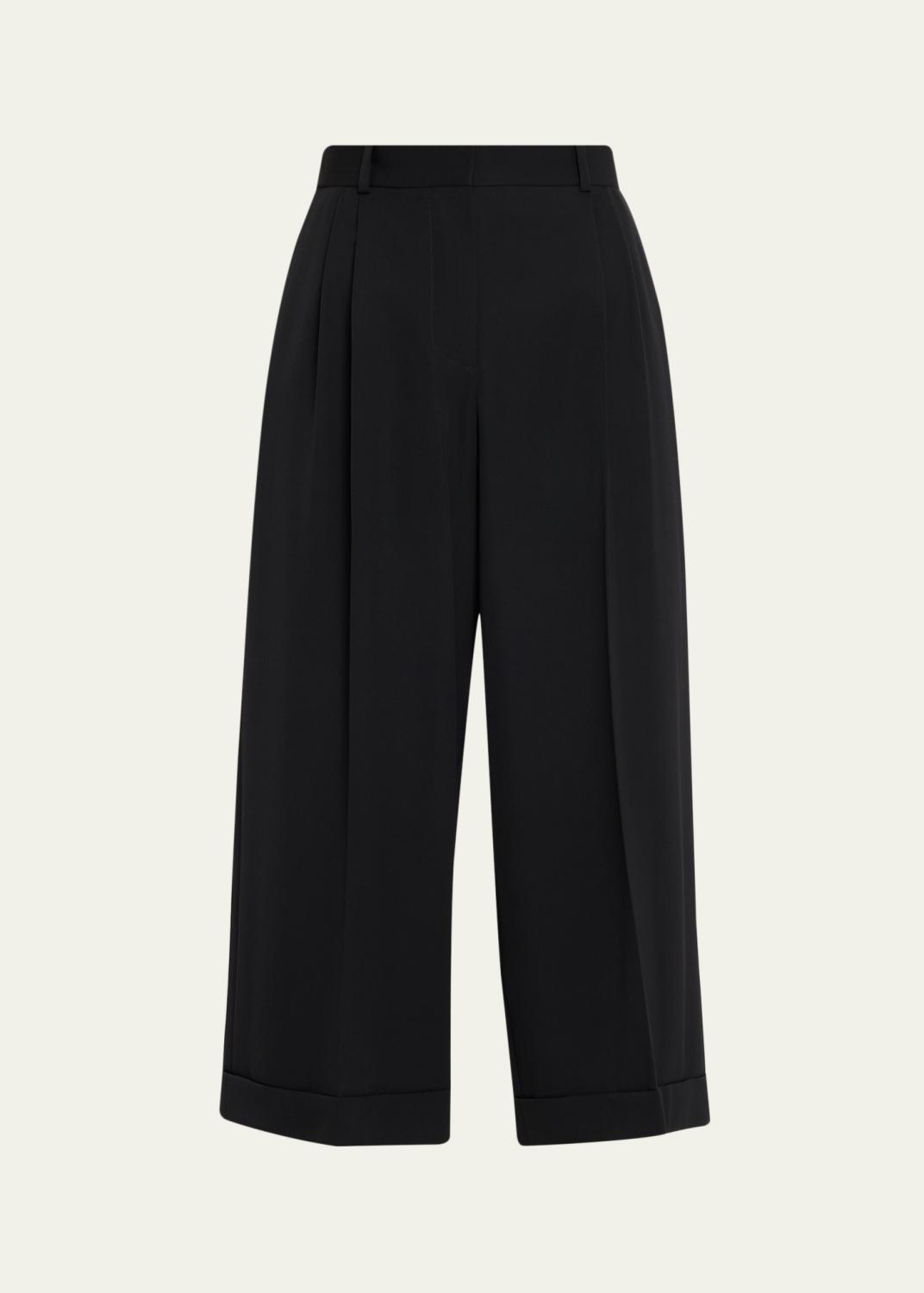 Chloe Drawstring Lace-Trim Cropped Pants - Bergdorf Goodman