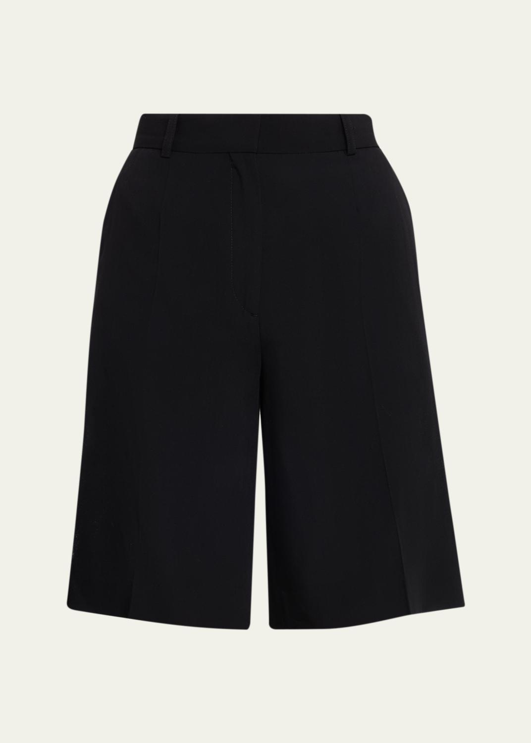 sacai Nylon Twill Double-Waistband Suiting Shorts - Bergdorf Goodman