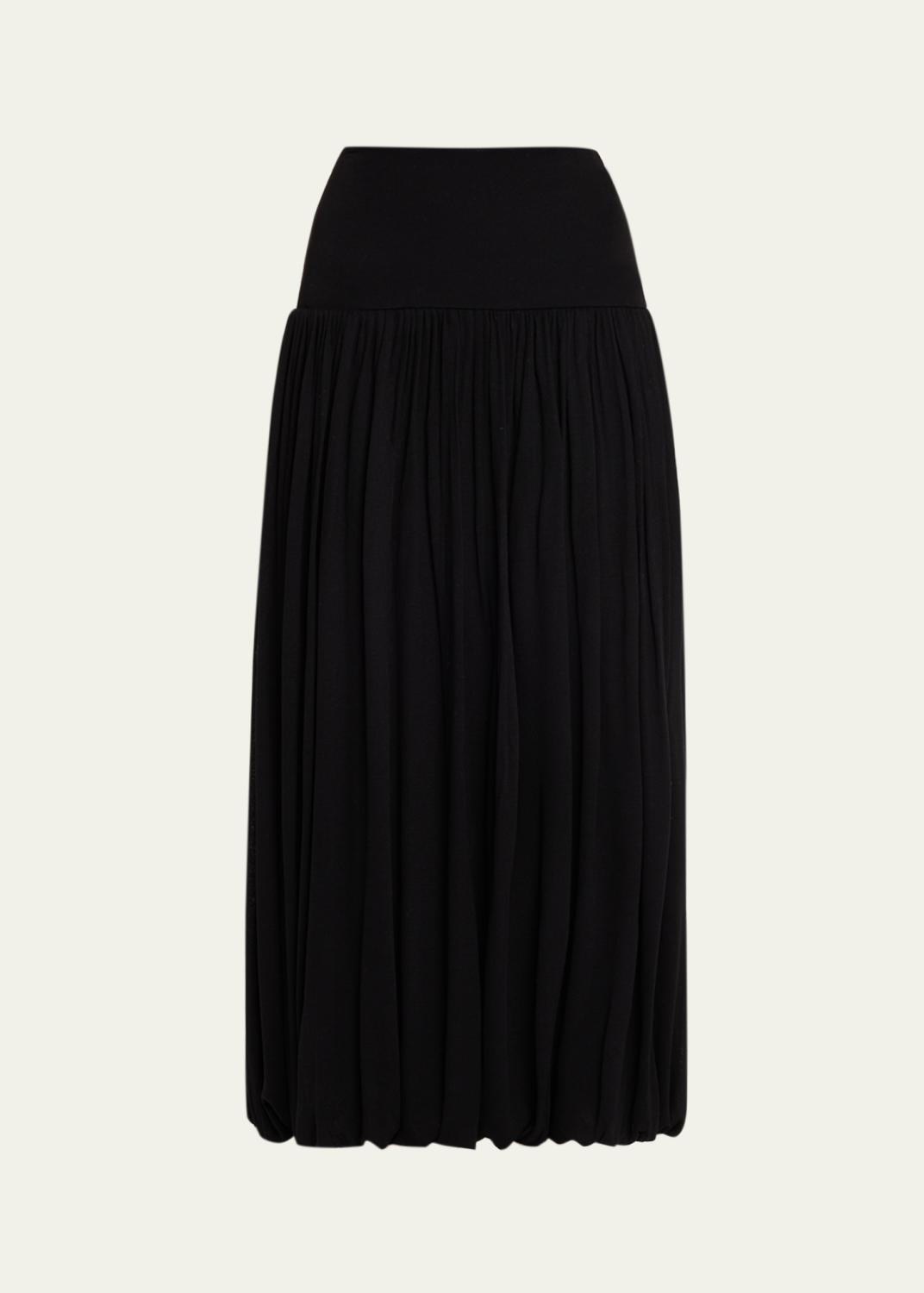 MM6 Maison Margiela Pleated Vegan Leather Midi Skirt - Bergdorf