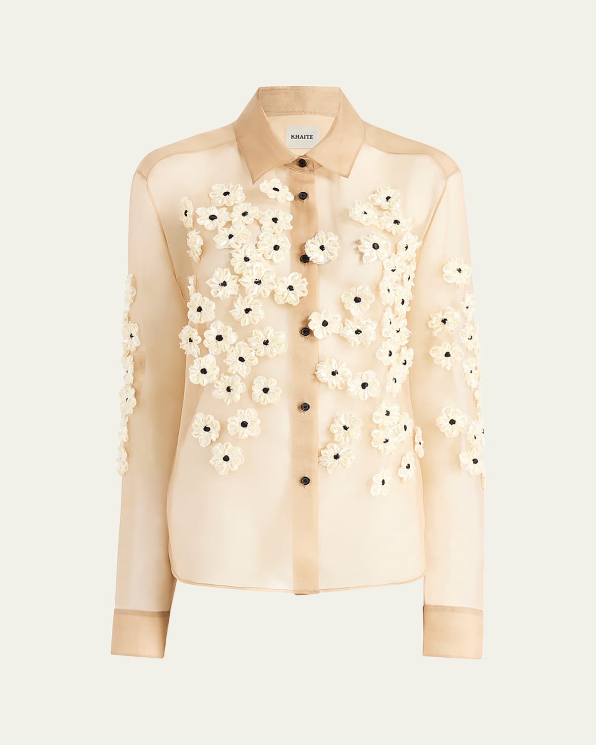 Akris punto Dot Cutout Short-Sleeve Quarter-Zip Shirt - Bergdorf