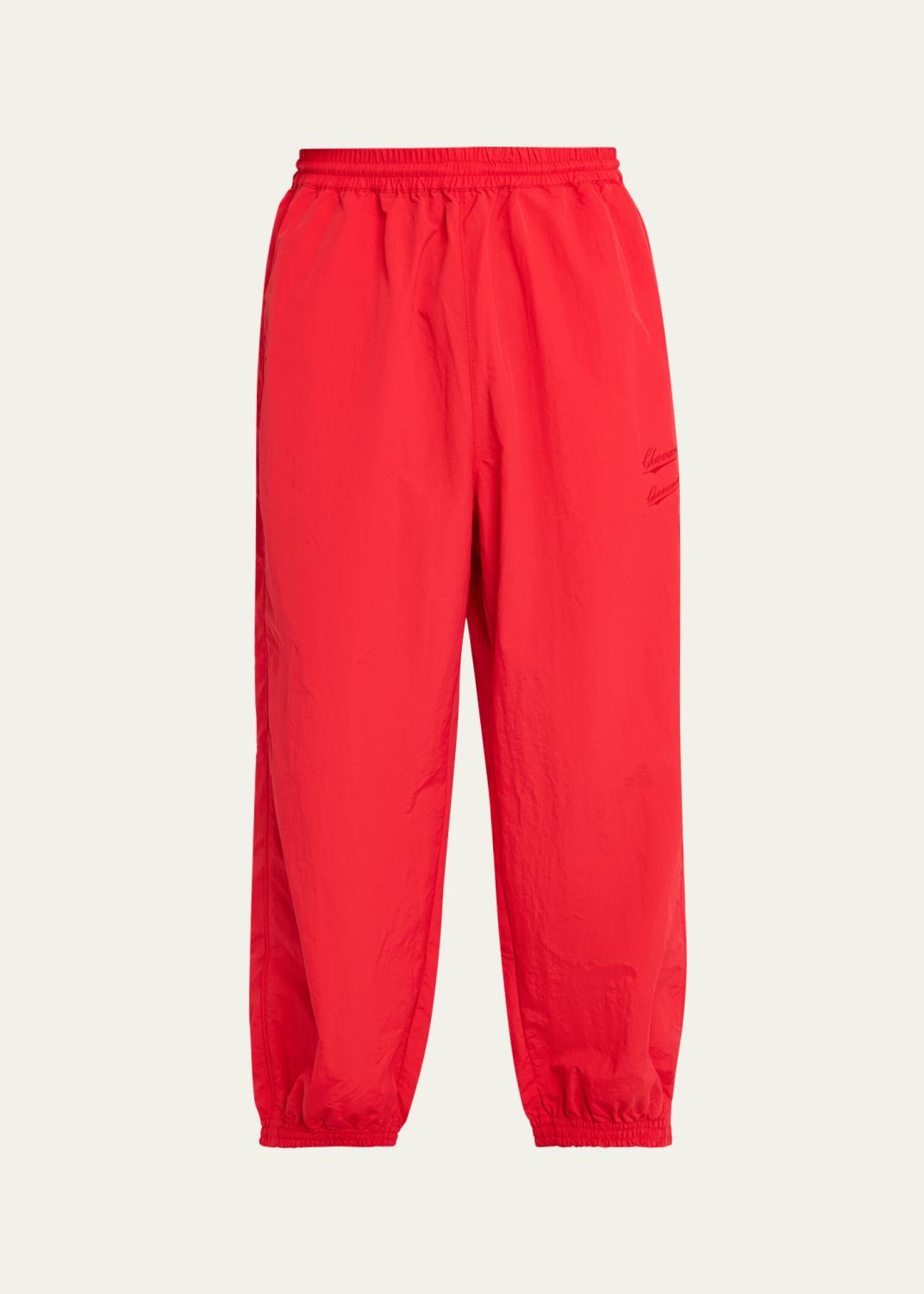 sacai Men's Sponge Barrel-Leg Sweatpants - Bergdorf Goodman