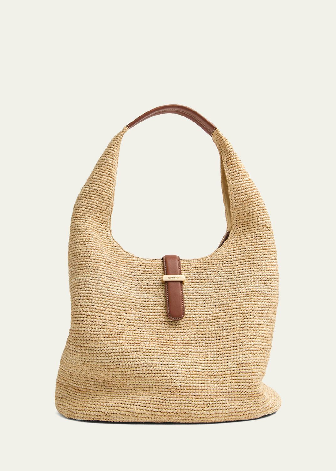 Loeffler Randall Cyrus Ruffled Raffia Tote Bag - Bergdorf Goodman