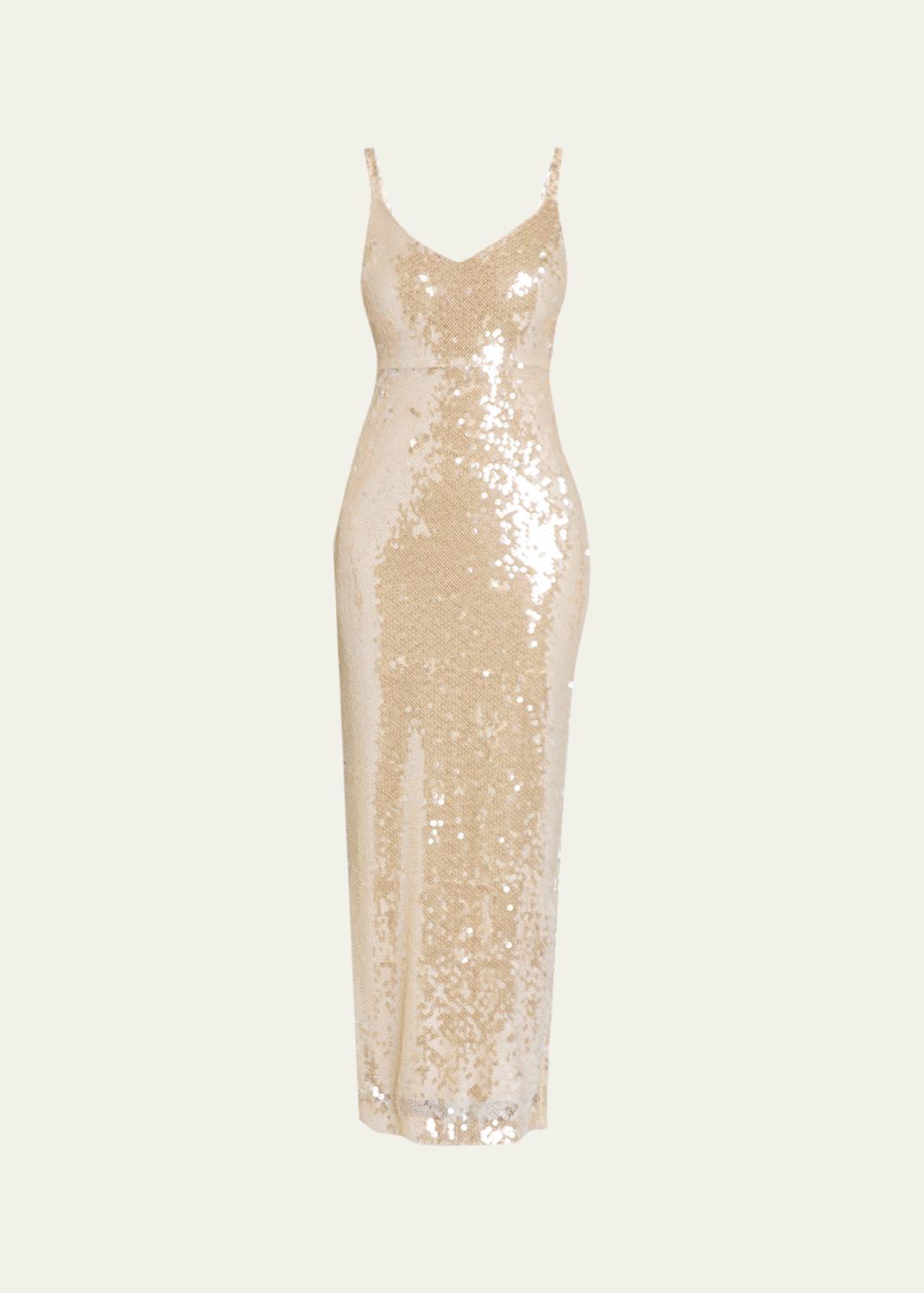L'AGENCE Charmaine U-Neck Silk Gown - Bergdorf Goodman