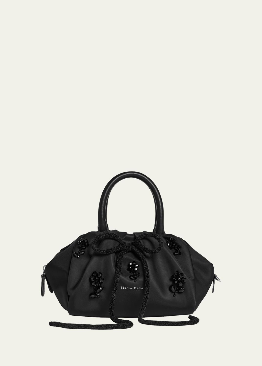 Cult Gaia Lalli Floral Crochet Raffia Top-Handle Bag - Bergdorf