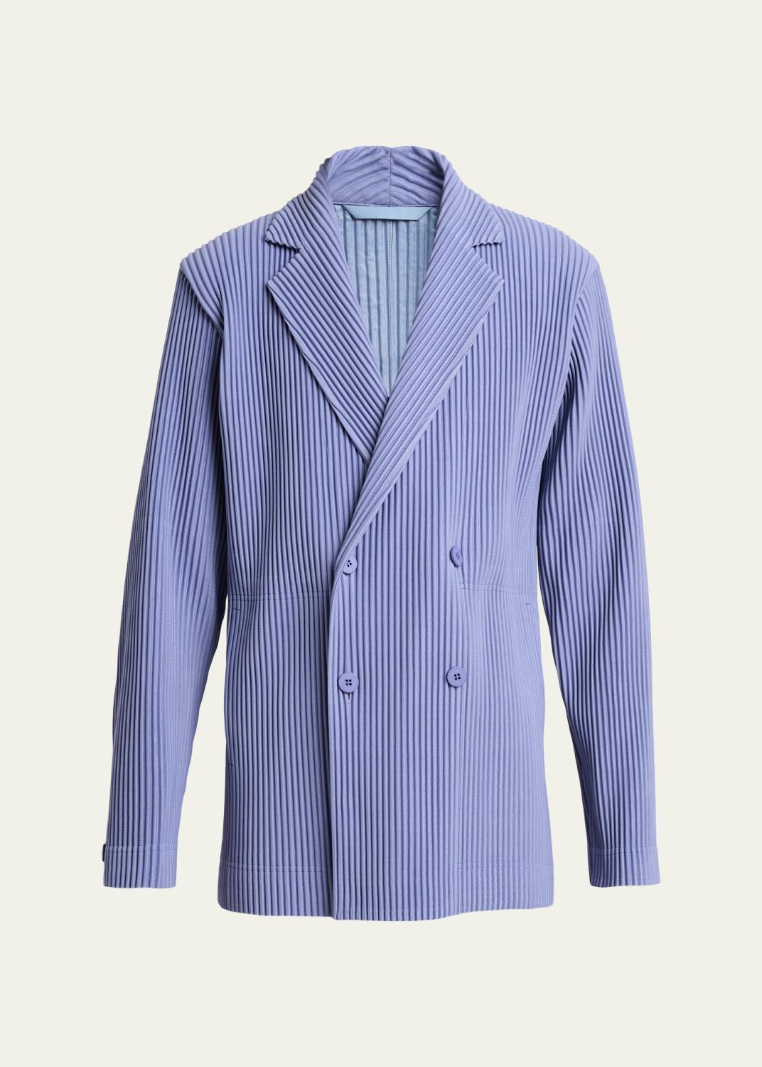 Homme Plisse Issey Miyake Men's Pleated Single-Breasted Sport Coat