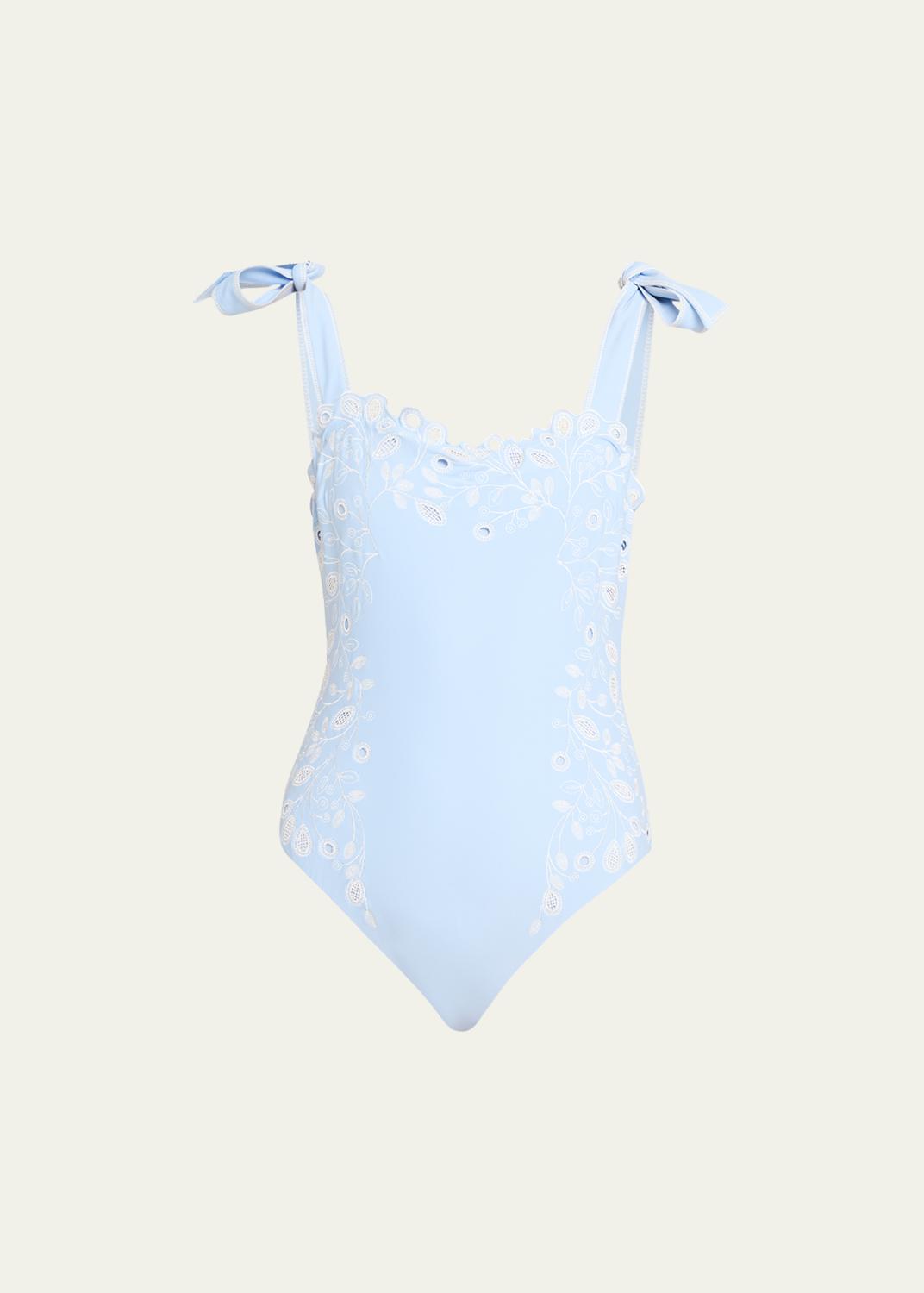 Ulla Johnson Hydra Staples Bandeau One-Piece Swimsuit - Bergdorf