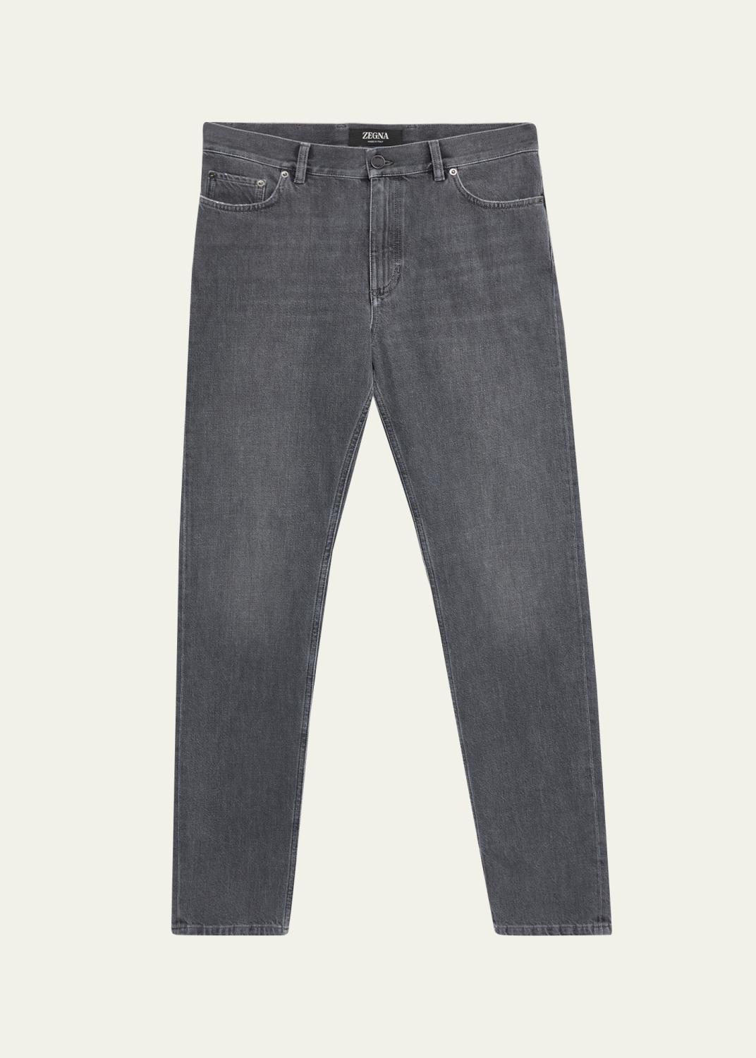 ZEGNA Men's 5-Pocket Dark Wash Denim Jeans - Bergdorf Goodman