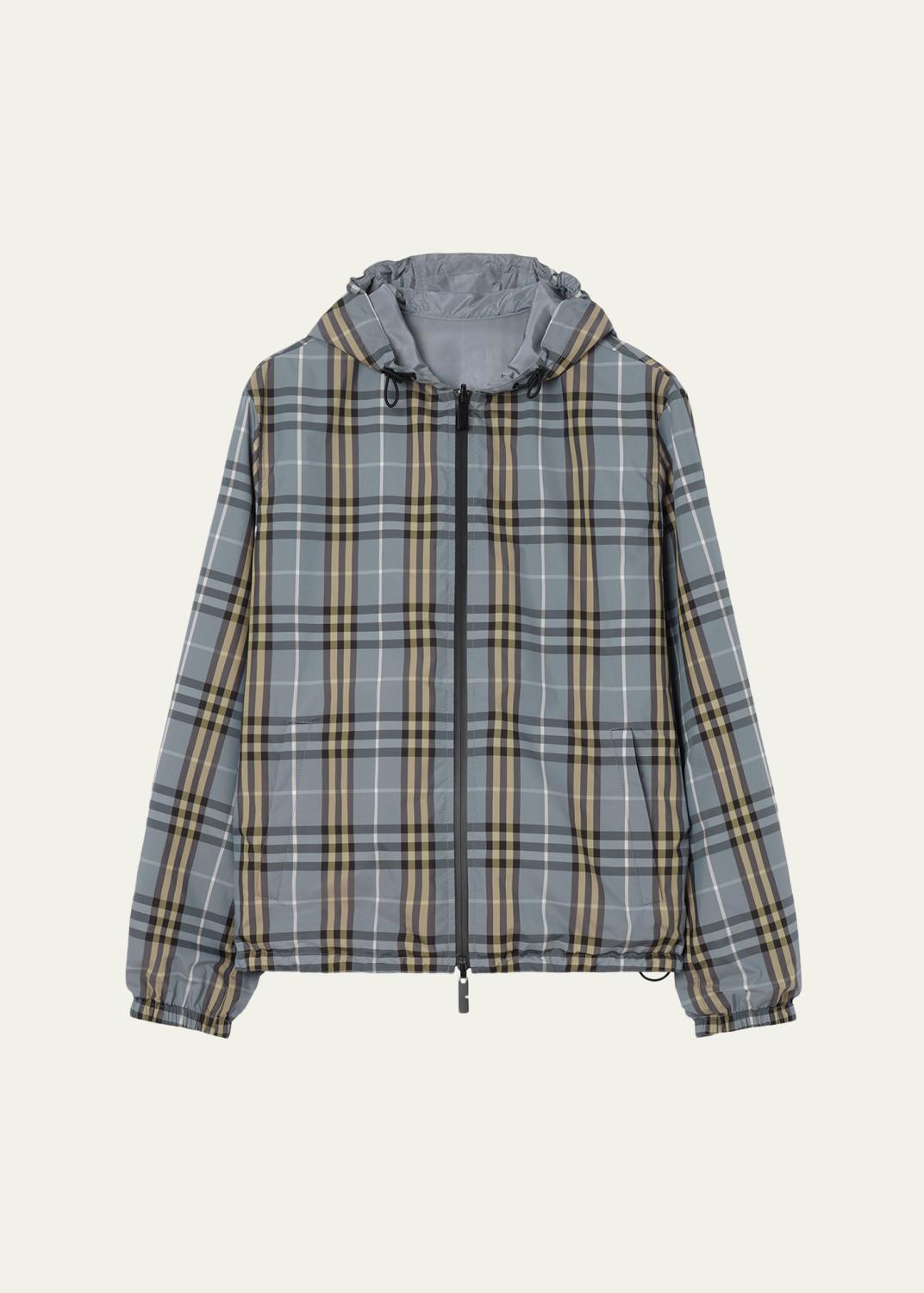 Burberry Men's Rakewood Micro Check-Stitch Bomber Jacket