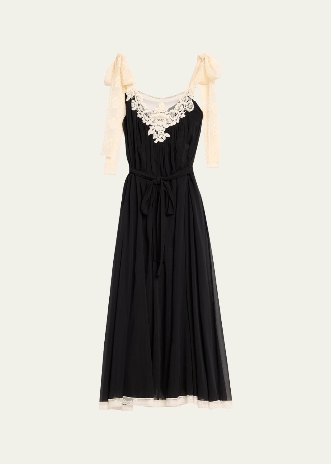 BERNADETTE Rachel Ladybug Embellished Layered Midi Slip Dress
