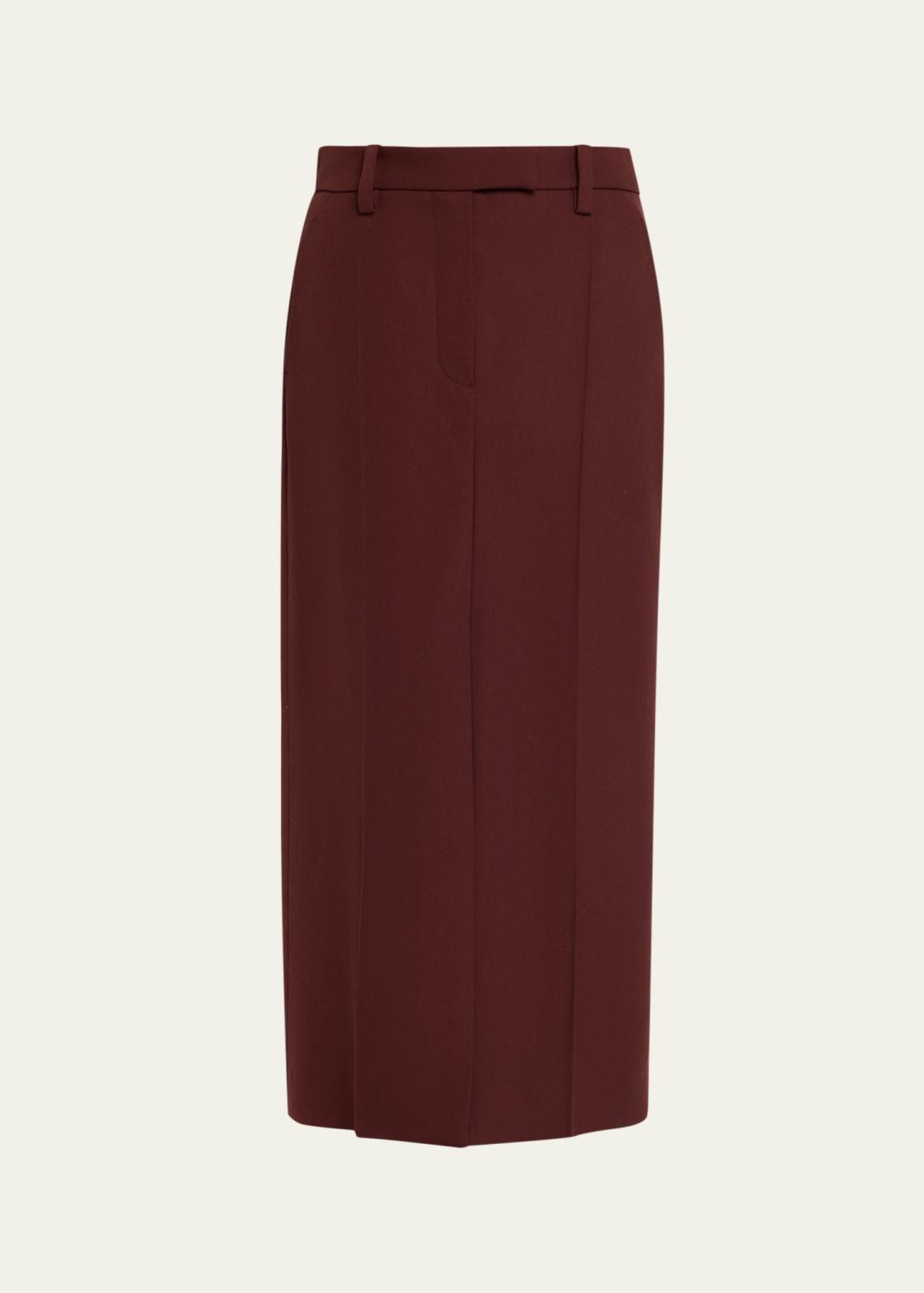 Brunello Cucinelli Satin Cady Maxi Pencil Skirt - Bergdorf Goodman