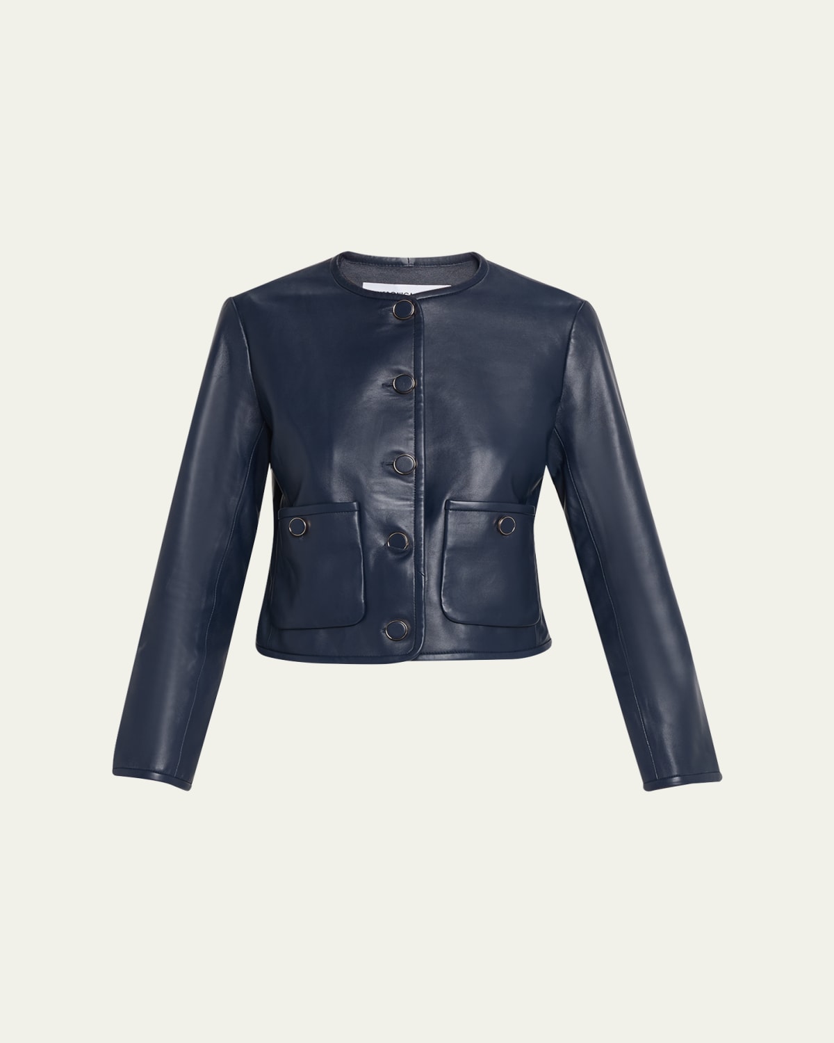 Nili Lotan Hadley Leather Crop Jacket - Bergdorf Goodman