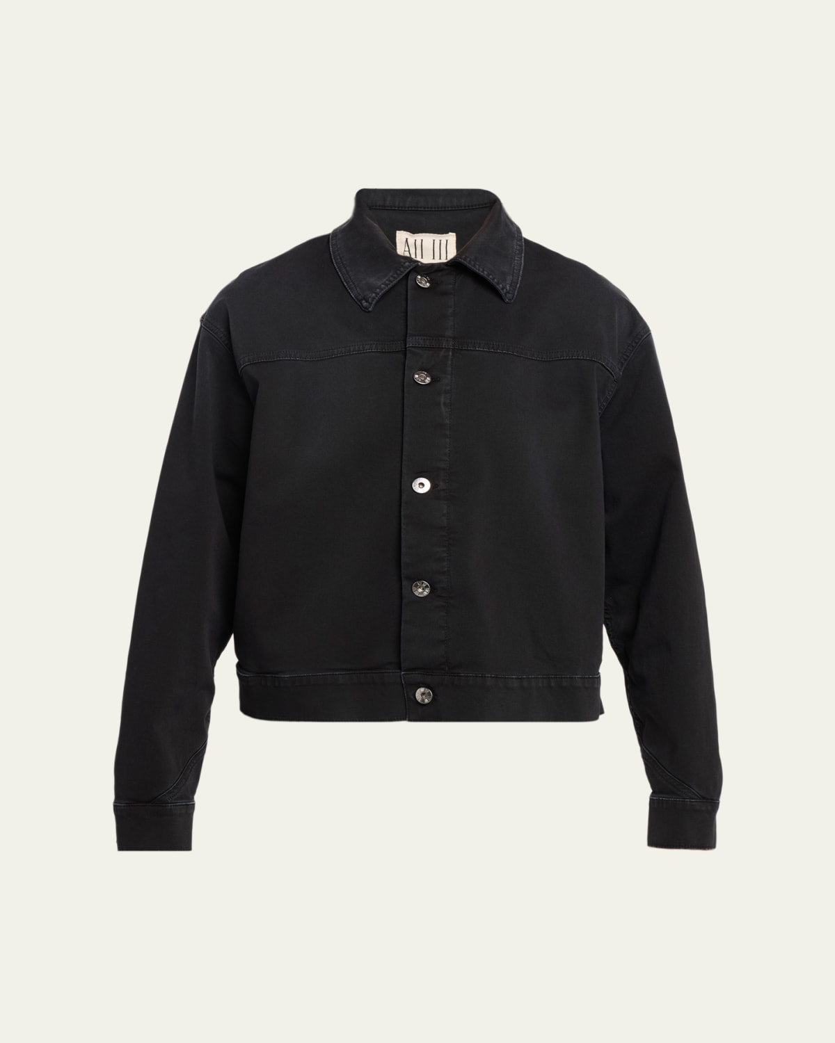 ALICE + OLIVIA Emerson Embroidered Denim Military Jacket