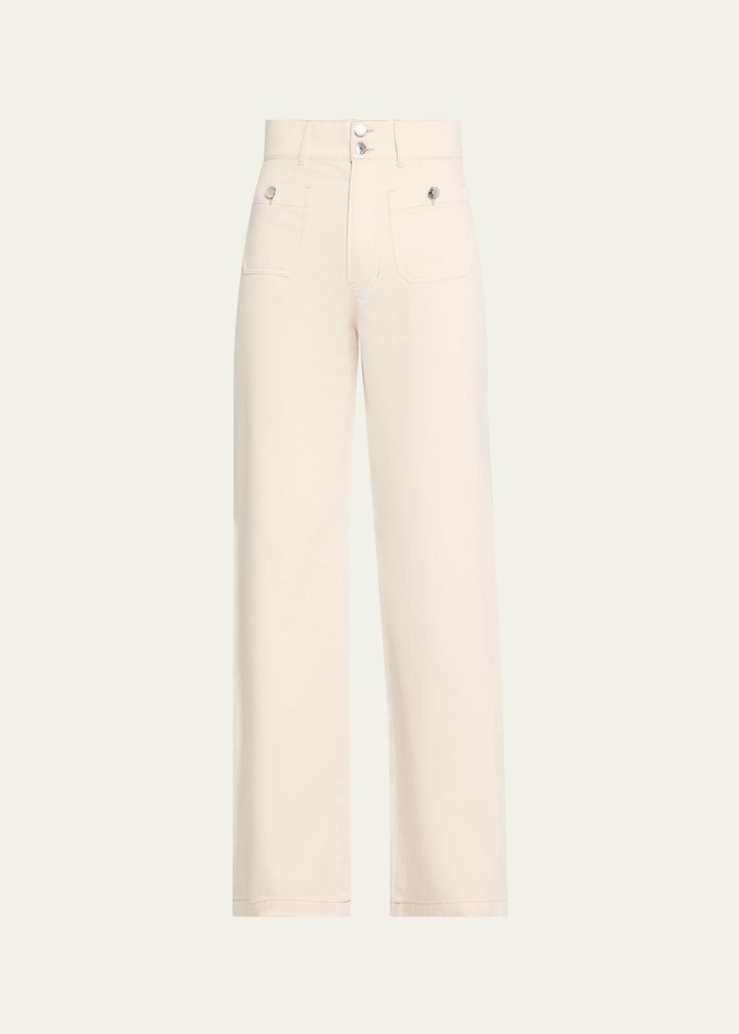 Veronica Beard Taylor Wide-Leg Track Jeans - Bergdorf Goodman