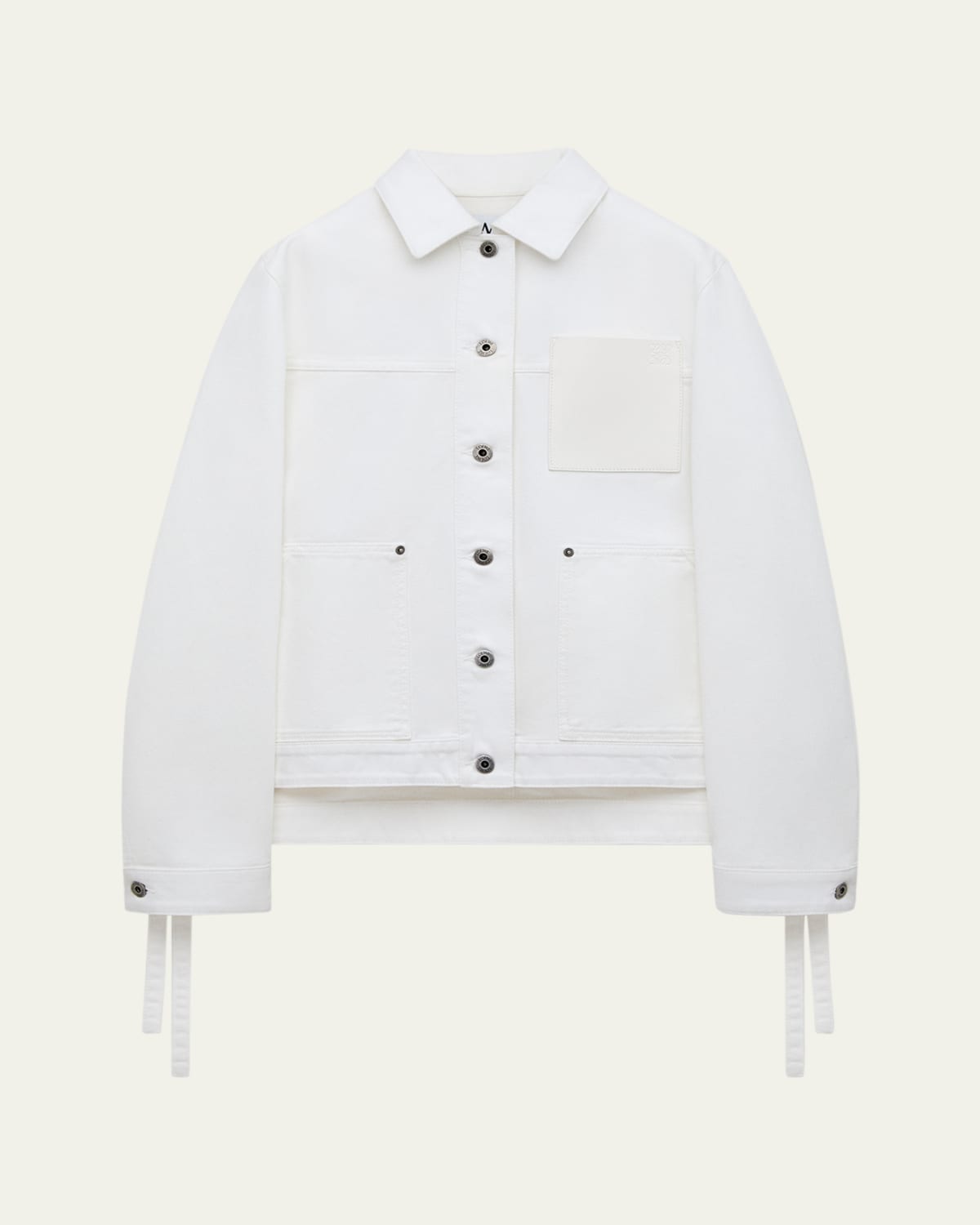 Miu Miu Logo Cropped Denim Jacket - Bergdorf Goodman