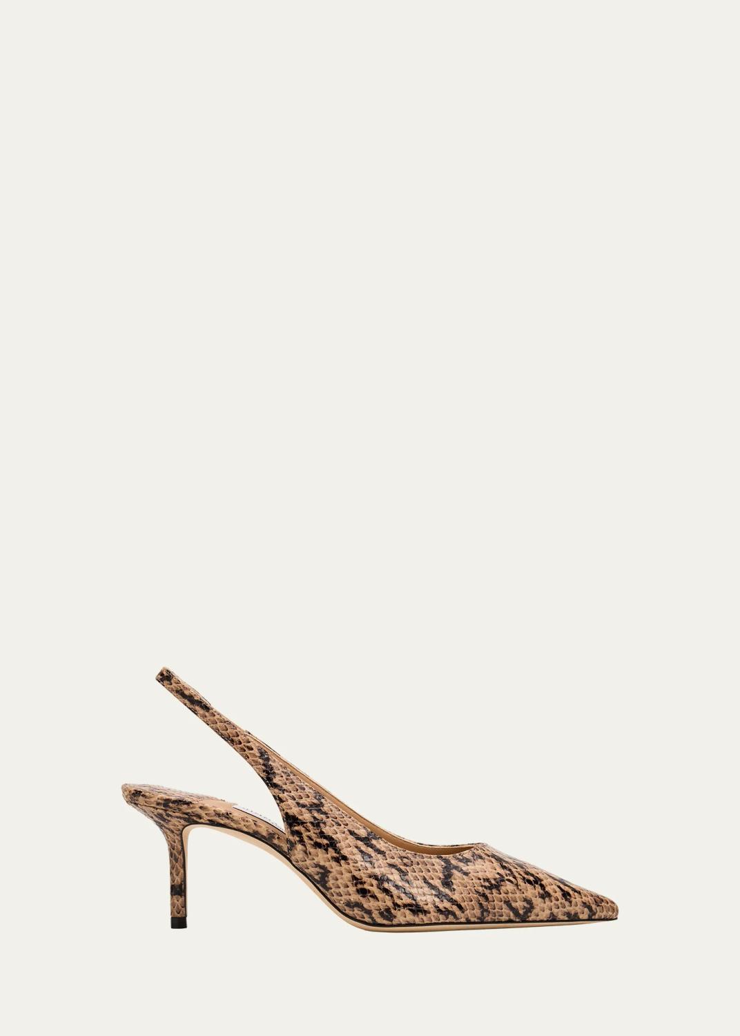 shue様　0330-01 Jimmy Choo Afia 65 Leather Slingback Pumps - Bergdorf Goodman