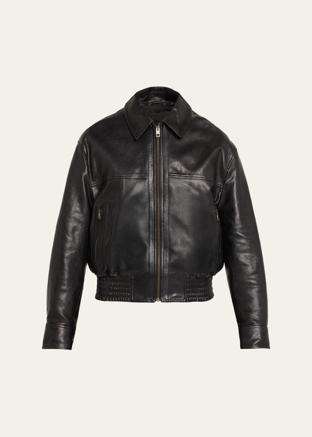 DRKSHDW RICK OWENS Oversized Leather Bomber Jacket - Bergdorf Goodman