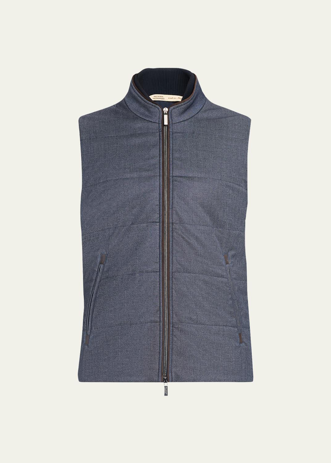Sease Men's Predator 3.0 Wool and Cashmere Full-Zip Vest