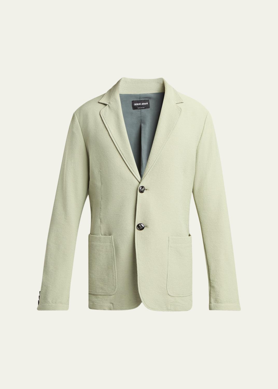 Giorgio Armani Linen Single-Breasted Jacket - Bergdorf Goodman