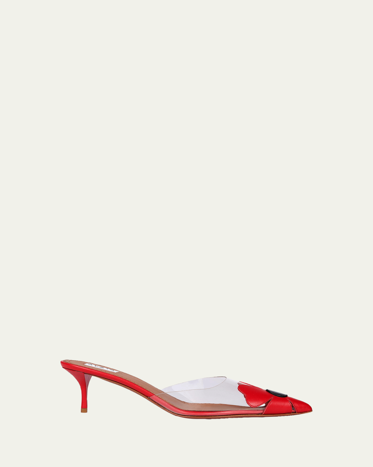 ALAIA Leather Square-Toe Mules - Bergdorf Goodman