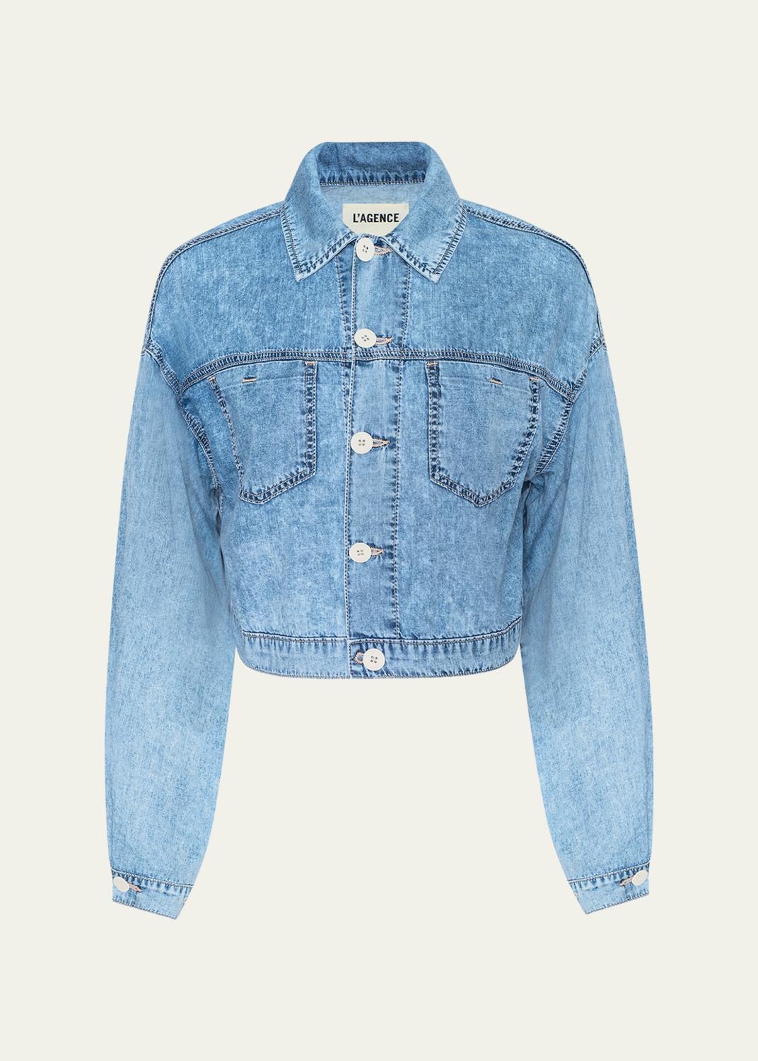 sacai Mixed-Media Denim Bomber Jacket - Bergdorf Goodman
