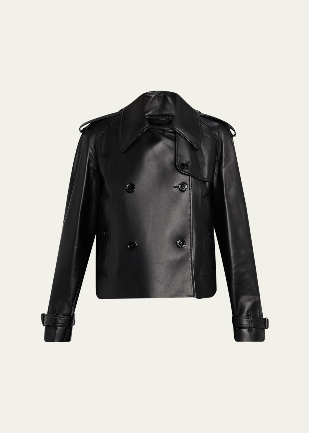 Burberry Clevedon Leather Cape - Bergdorf Goodman