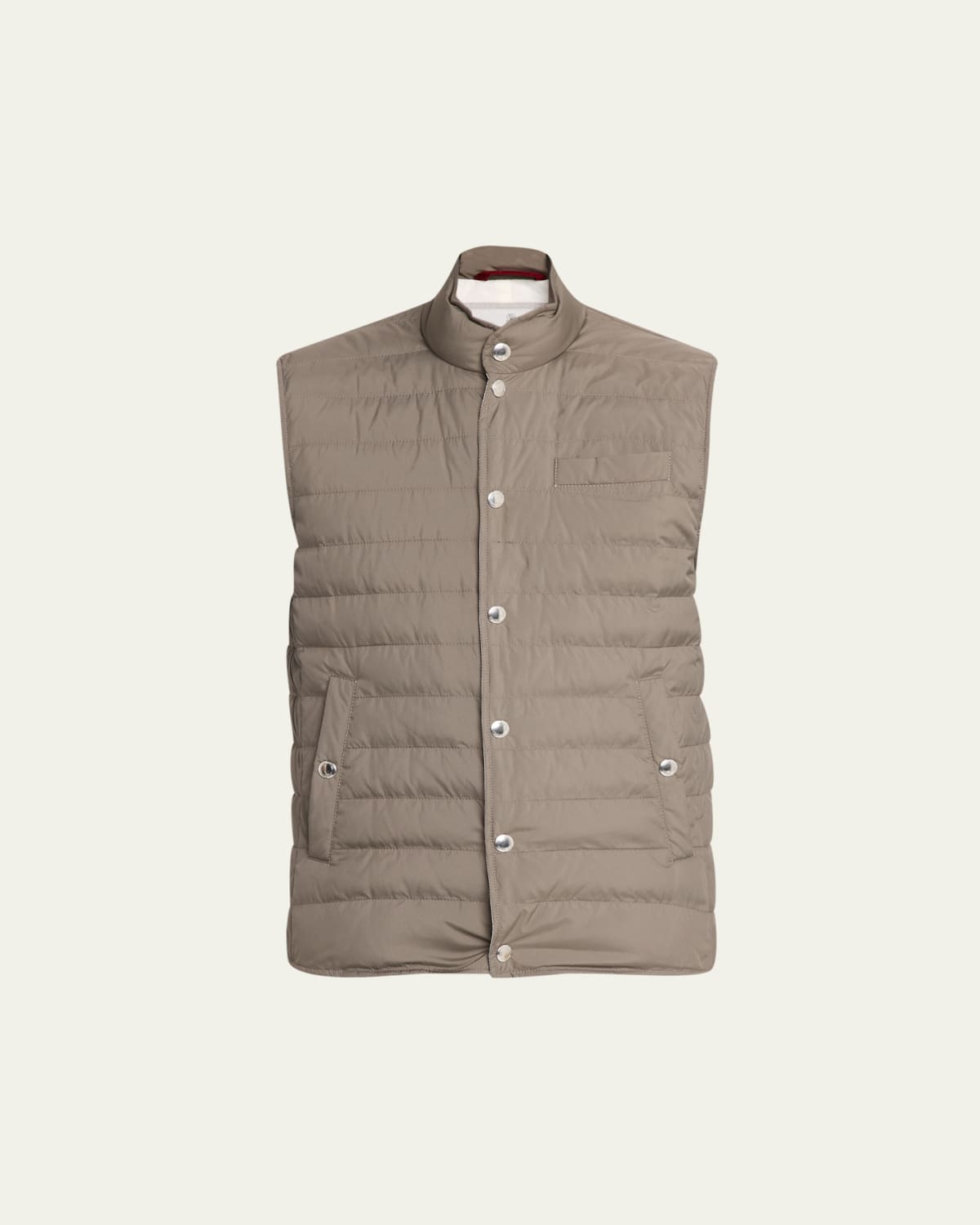 Helmut Lang Men's Reversible Shearling Funnel Neck Full-Zip Vest