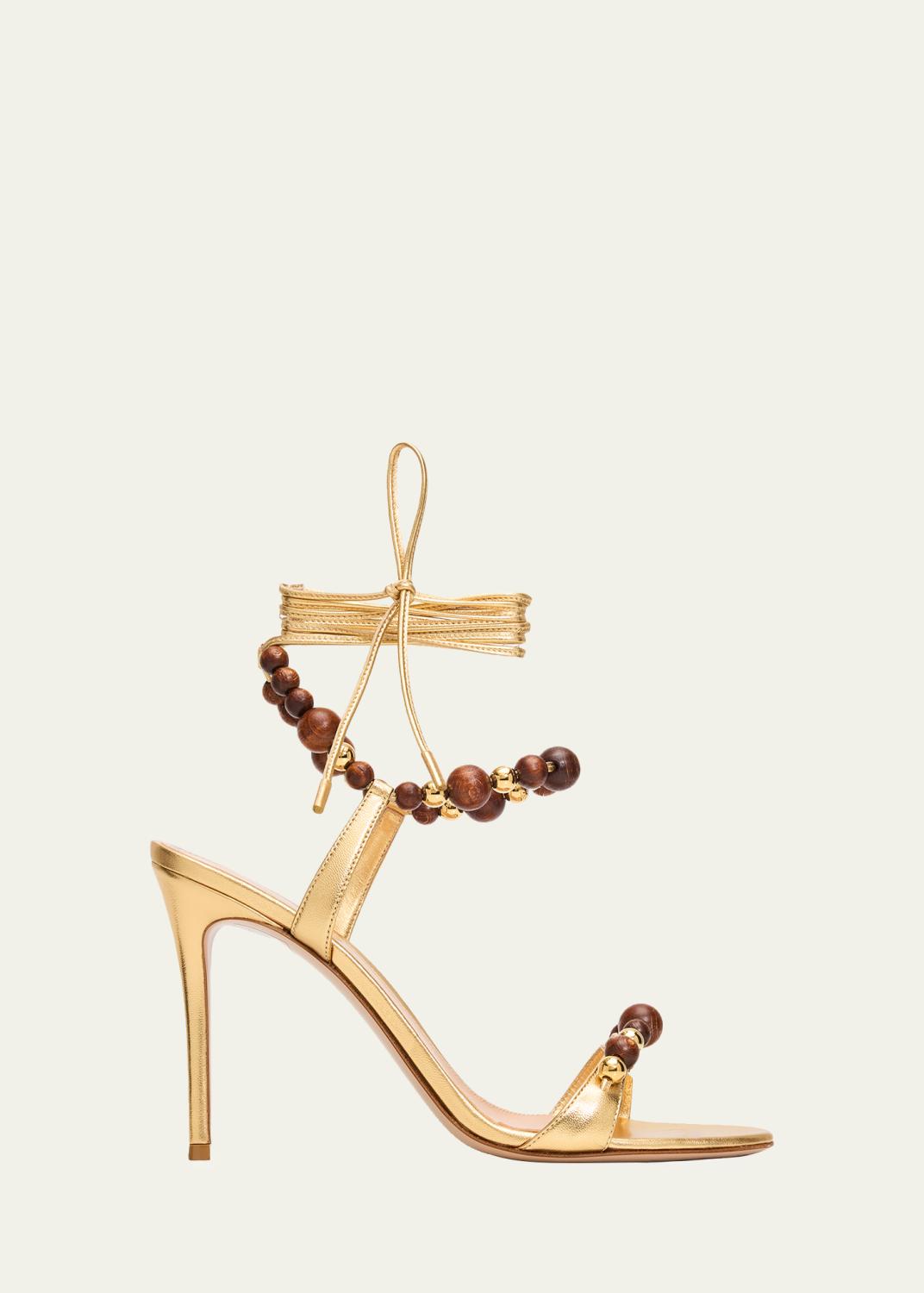 靴 Gianvito Rossi Sandal & Leather Heels 38 Gianvito Rossi 95mm Ocean Patent Leather Sandals - Bergdorf Goodman