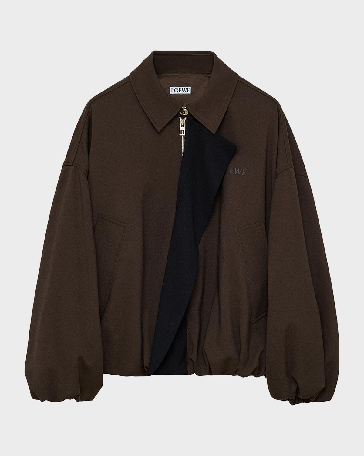 sacai Mixed-Media Suiting Bomber Jacket - Bergdorf Goodman