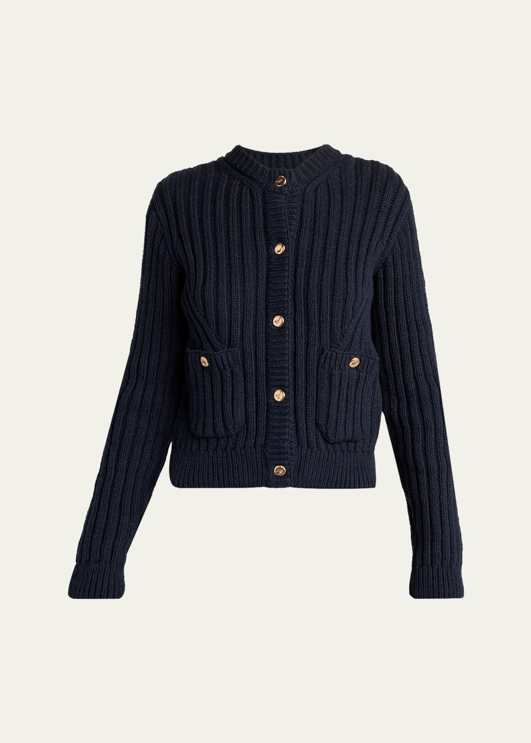 Maison Margiela Crop Wool Cardigan - Bergdorf Goodman