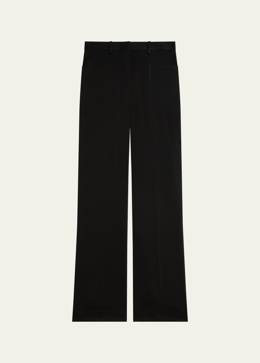 sacai Double-Faced Silk-Cotton Barrel-Leg Ankle Pants - Bergdorf