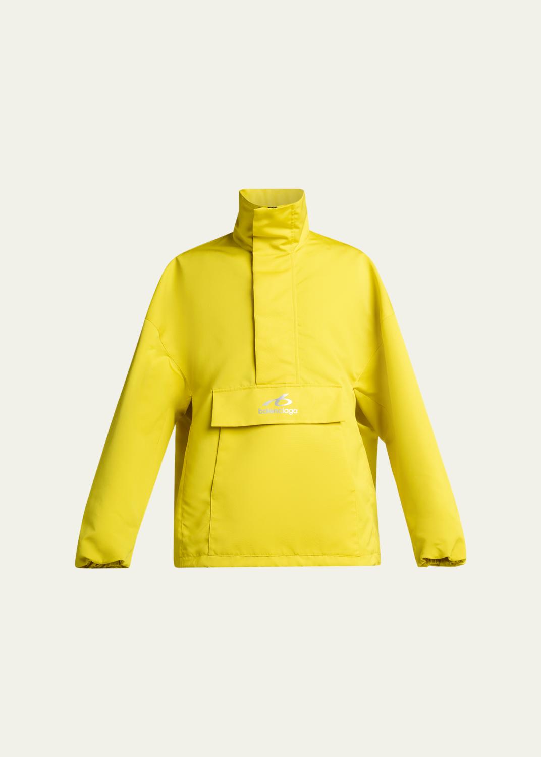 Balenciaga Men's Nylon Circle Logo Track Jacket - Bergdorf Goodman
