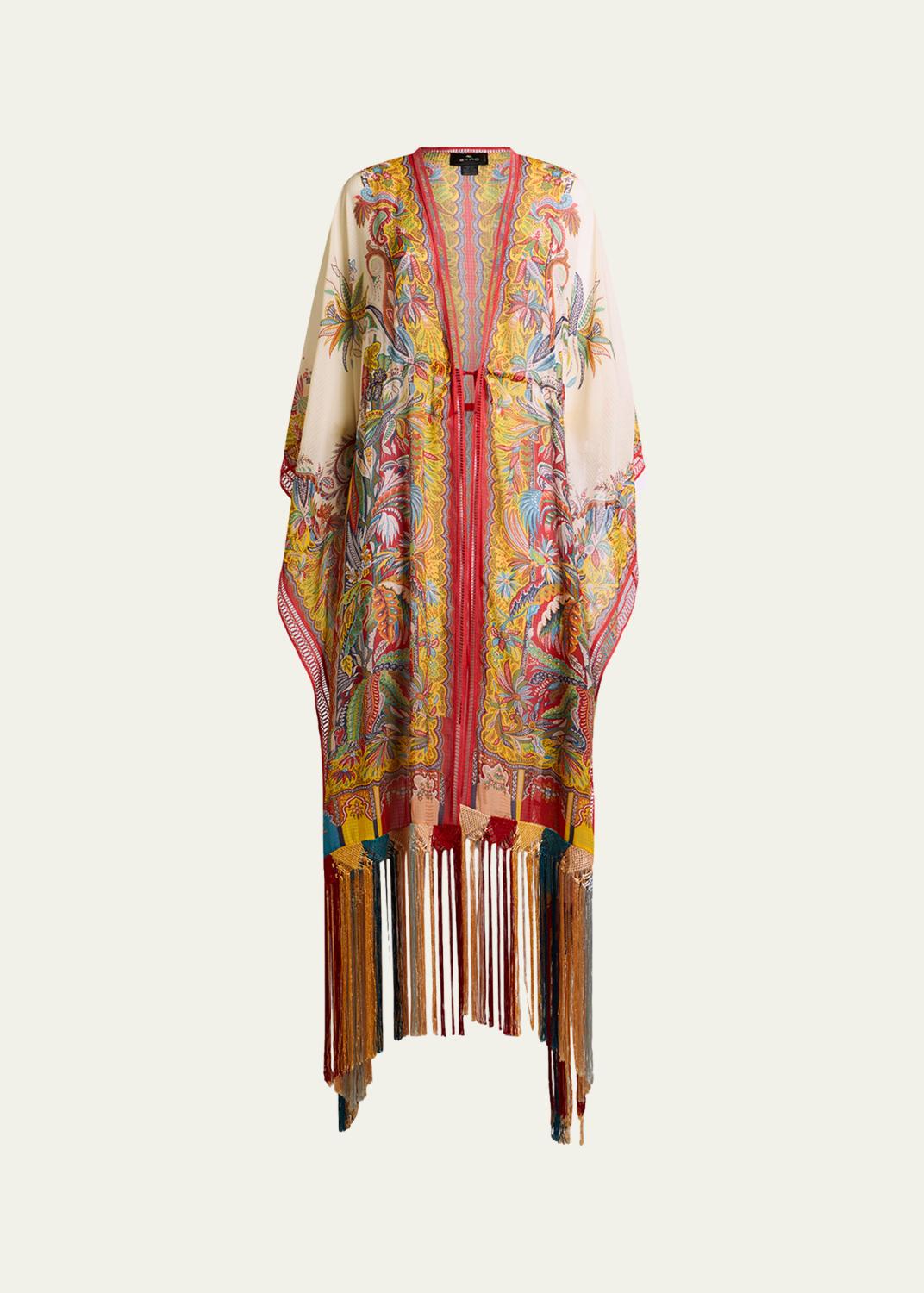 Etro Paisley Jacquard Wool Cape - Bergdorf Goodman