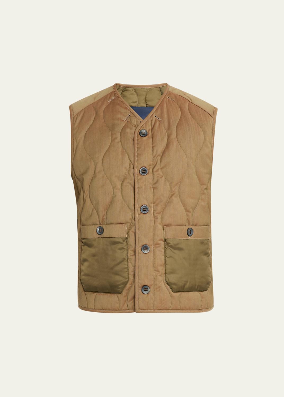 Sease Men's Predator 3.0 Wool and Cashmere Full-Zip Vest