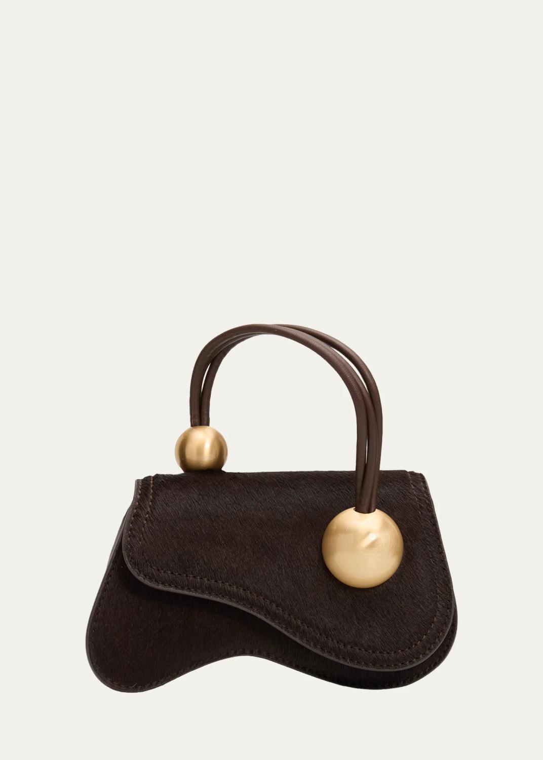 3.1 Phillip Lim Faux Fur Macrame Mini Sac Top-Handle Bag