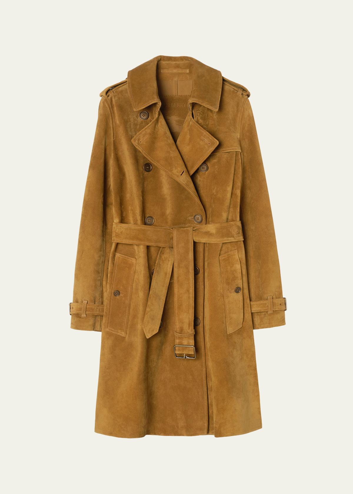 Kensington Suede Belted Trench Coat