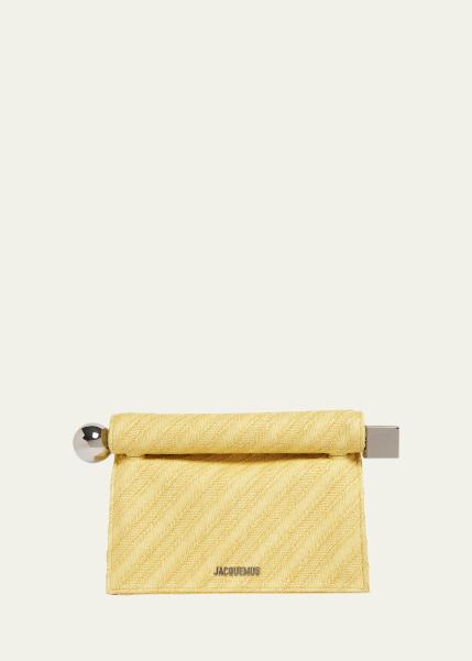 La Pochette Rond Carre Rolled Clutch Bag