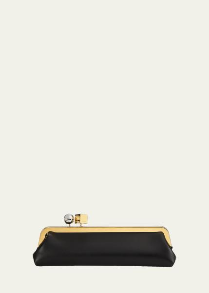 The Salon Leather Pochette Clutch Bag