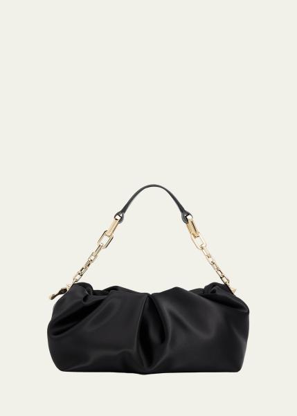 Eva Ruched Neoprene Shoulder Bag